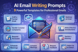 AI email writing prompts for professional and business communication