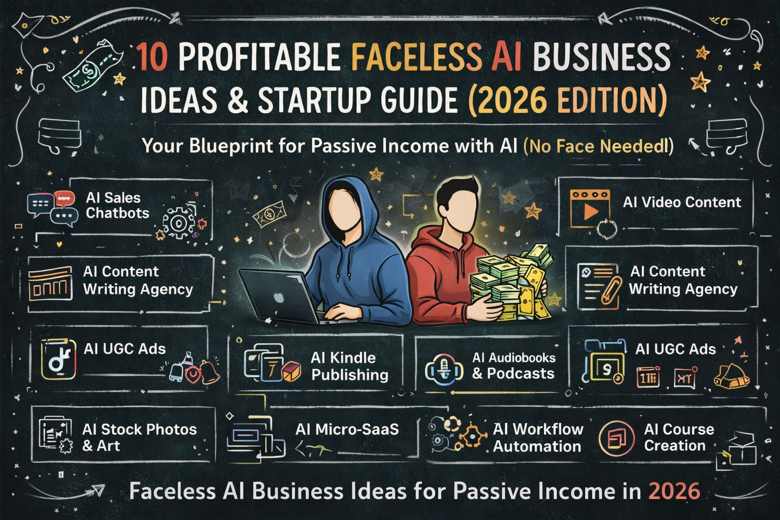 faceless AI business ideas to build profitable income streams in 2026